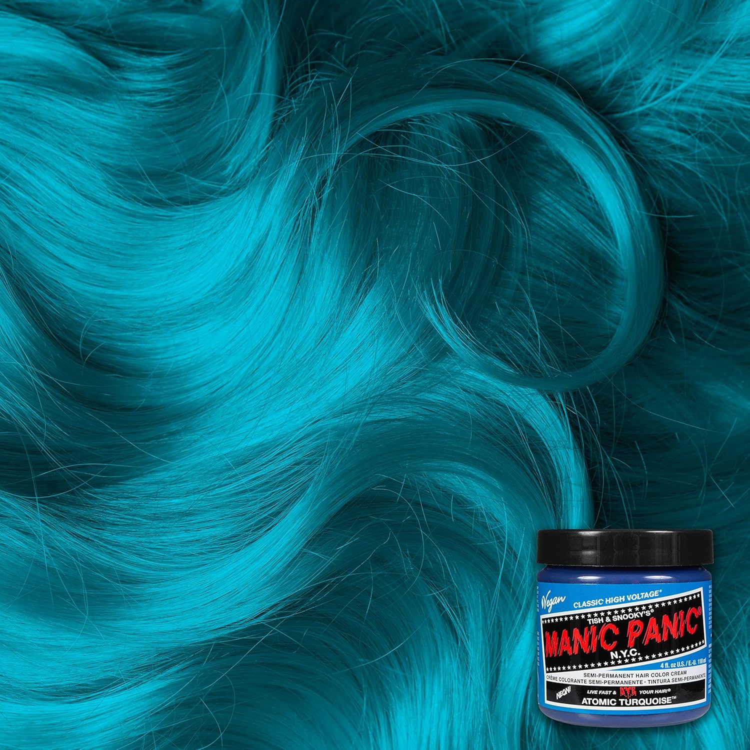 Manic Panic - coloration semi-permanente turquoise 113,4g - longue tenue