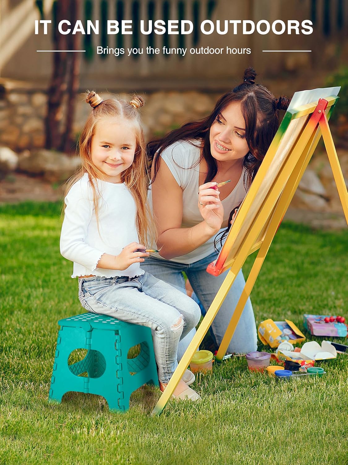 HOUSE DAY - Tabouret pliant série, 27cm, capacité 150kg, léger, compact