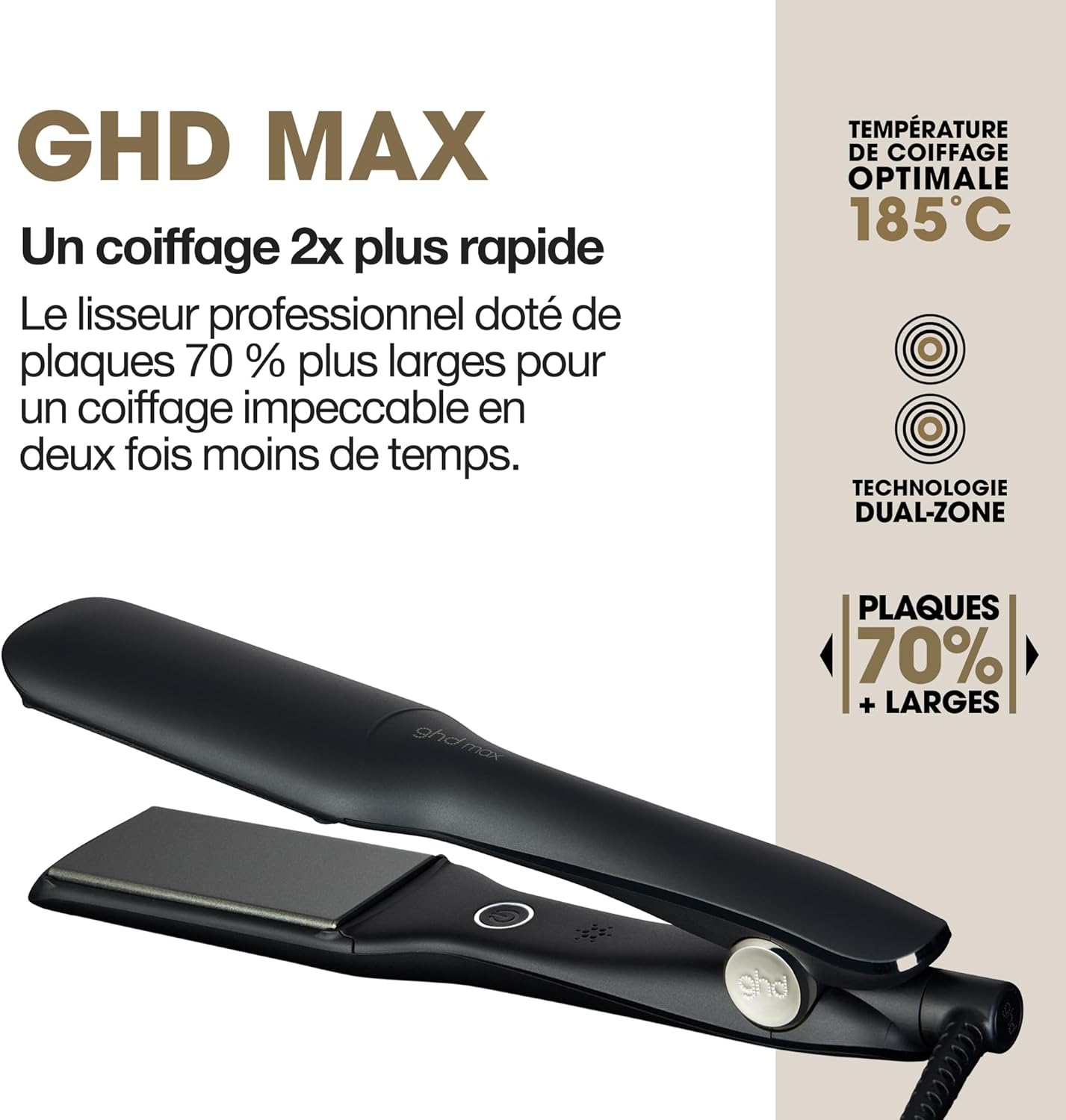 ghd - Max série - plaques larges - lissage rapide & brillant