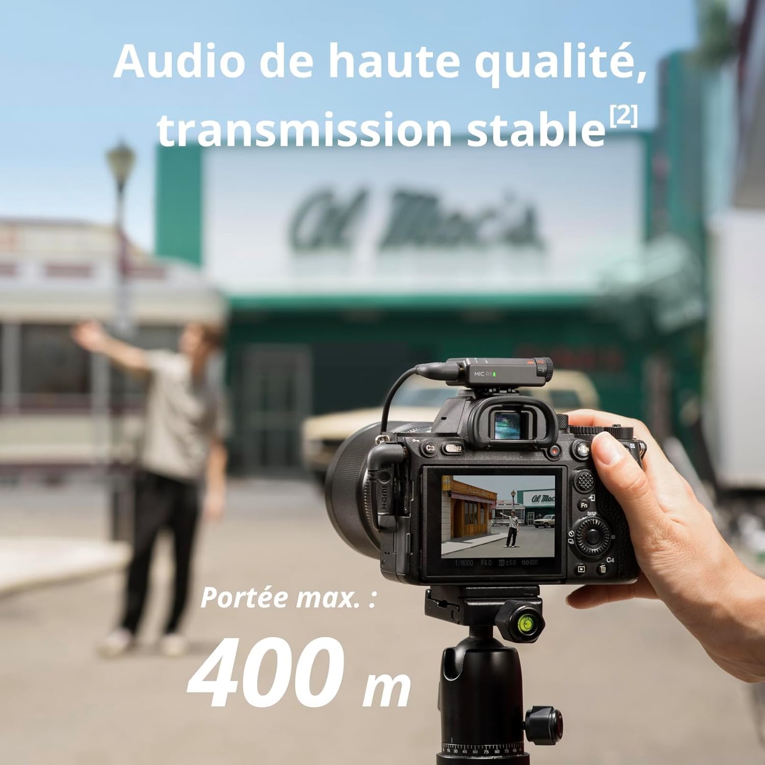 DJI - Mic Mini - ultra-léger sans fil, annulation bruit, portée 400m
