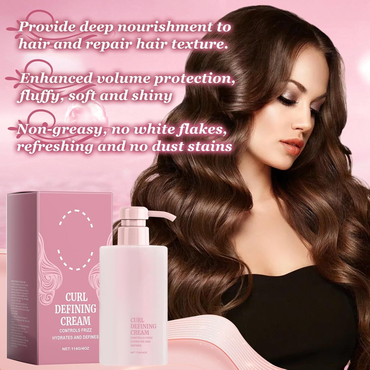 Crème cheveux bouclés - hydratante coco & karité bio - soin coiffant volume cheveux secs