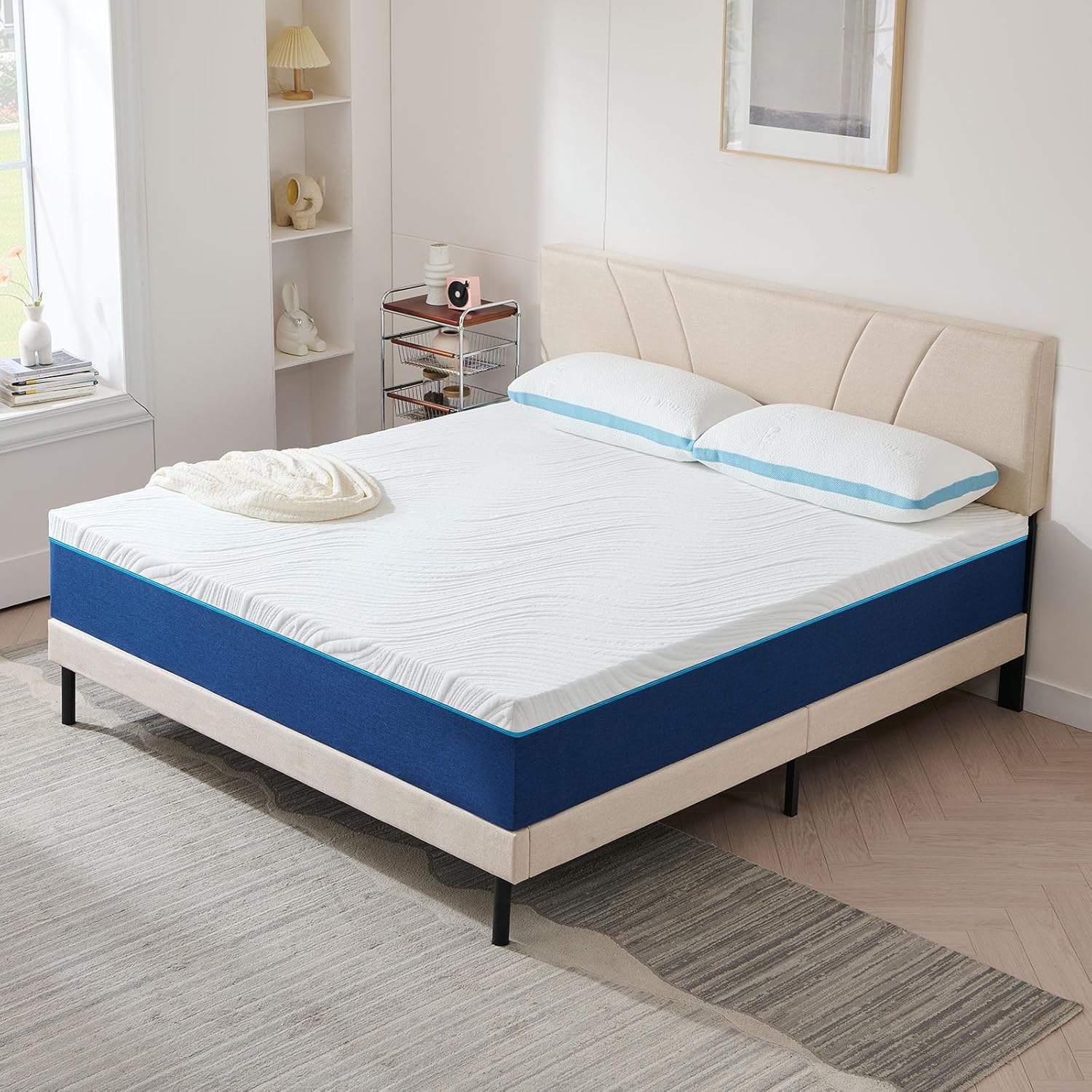 Matelas - 160x200 cm - mémoire de forme, 7 zones, réversible, 30 cm