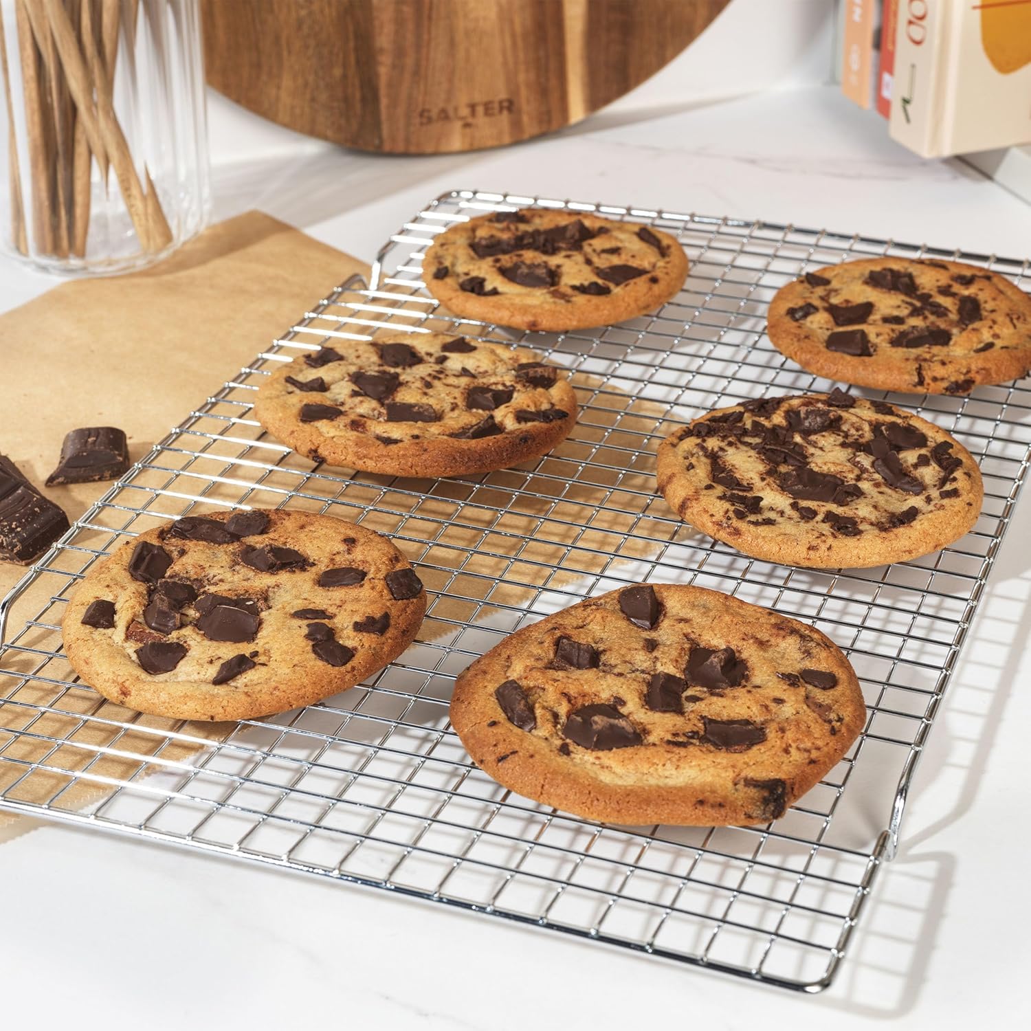 Salter - grille de refroidissement BW12568EU7 - 41 cm - acier carbone, grande, refroidissement uniforme