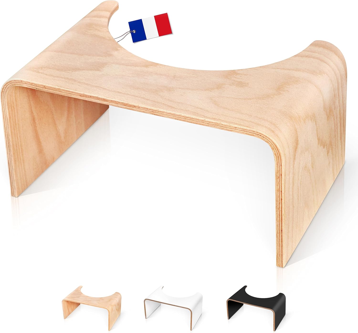 Well Care – Tabouret toilette physiologique bois – adulte – anti constipation – fabriqué France