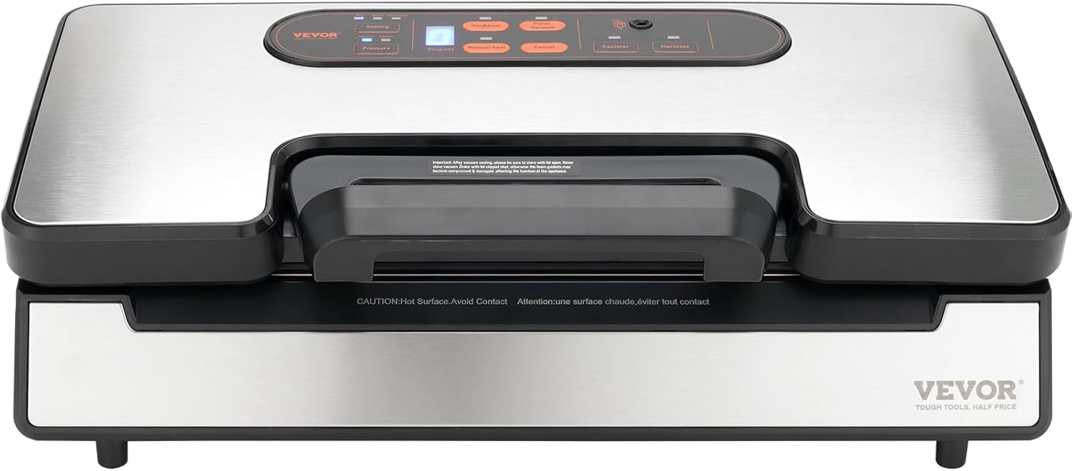 VEVOR - Machine sous vide 130W, 90kPa, coupeur intégré, 2 rouleaux, pour aliments secs et humides