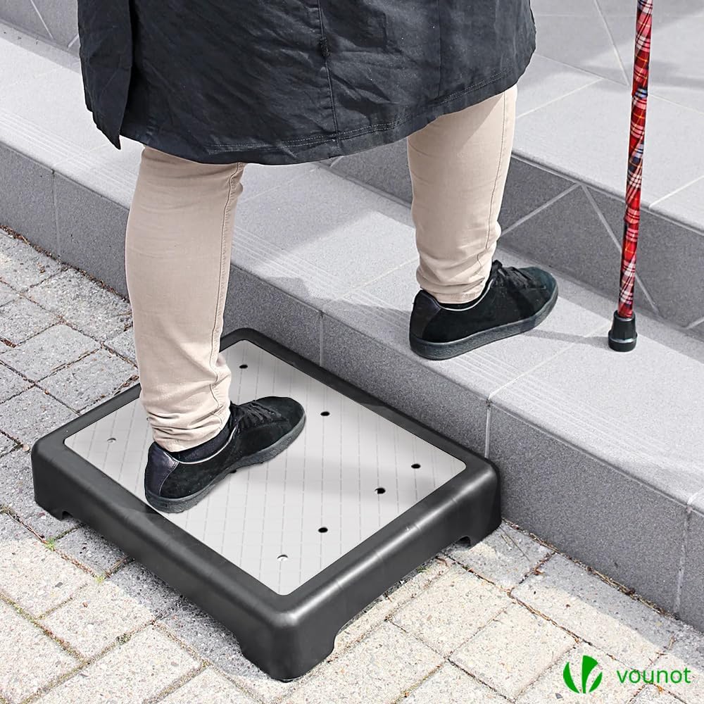 VOUNOT - Marchepied antidérapant grande surface - portatif, intérieur/extérieur - usage enfants et seniors