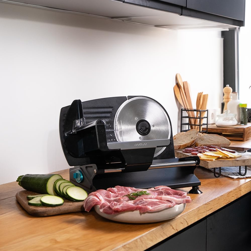 Cecotec - Rock'nCut Shuriken Steel - 200W, lame 190mm, inox, réglage épaisseur