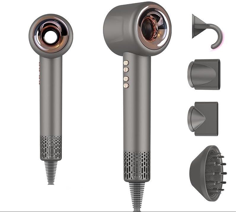 Sèche-cheveux compact, ionique, léger, diffuseur, brushing, 2 ans
