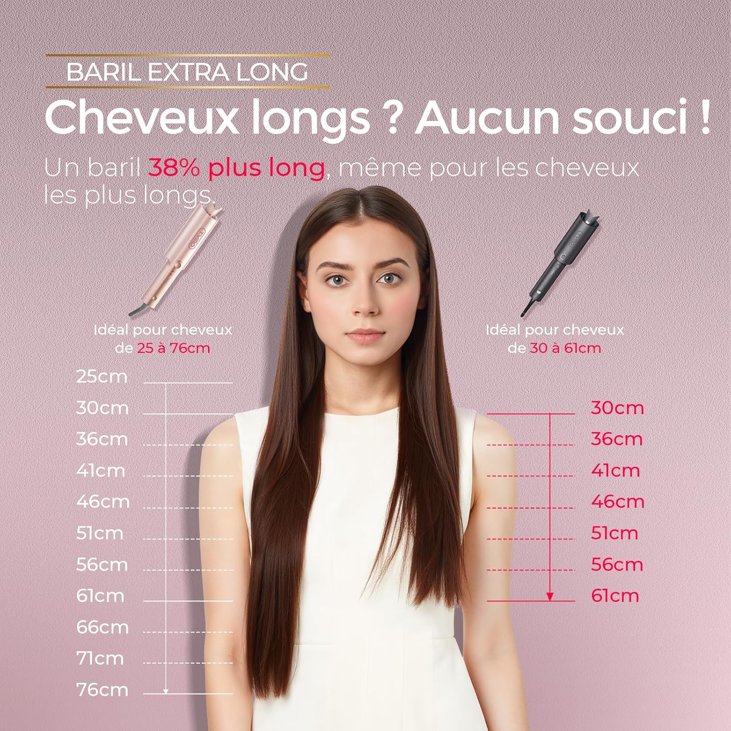 TYMO - Curlpro Plus boucleur 25mm - chauffe rapide, anti-brûlure