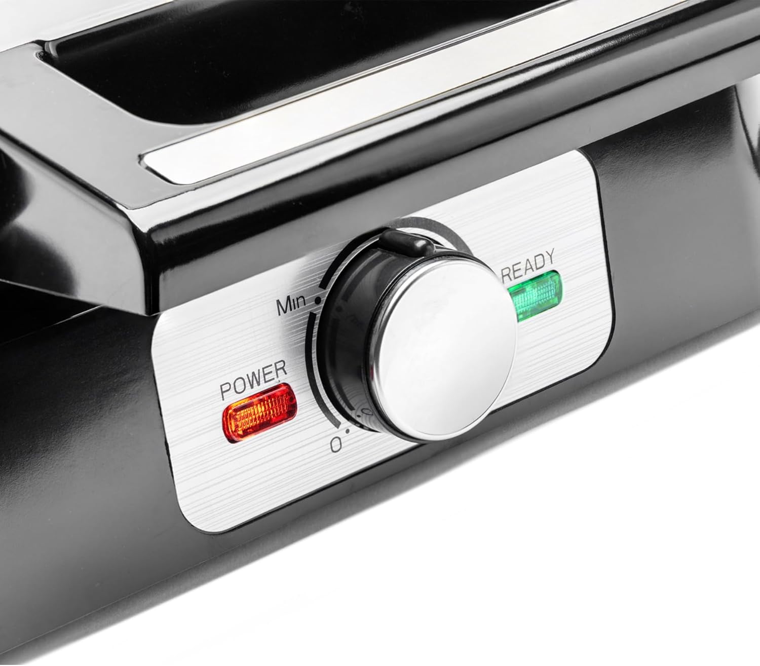 Gaufrier électrique - 4 gaufres belges, 1500W, plaques antiadhésives, température réglable, poignée Cool Touch