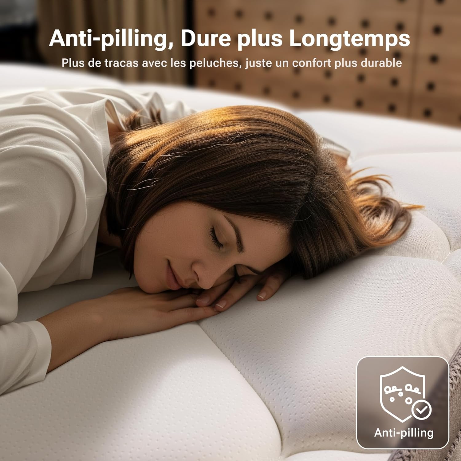 TXO - Matelas Hybride 180x200x25 cm, 7 zones, ressorts, Oeko-Tex