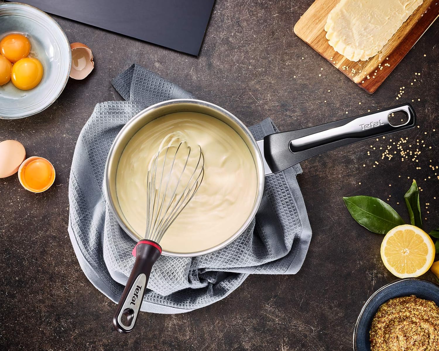 Tefal - Emotion série - casserole 20 cm inox, base épaisse, poignée robuste, induction, E3013004