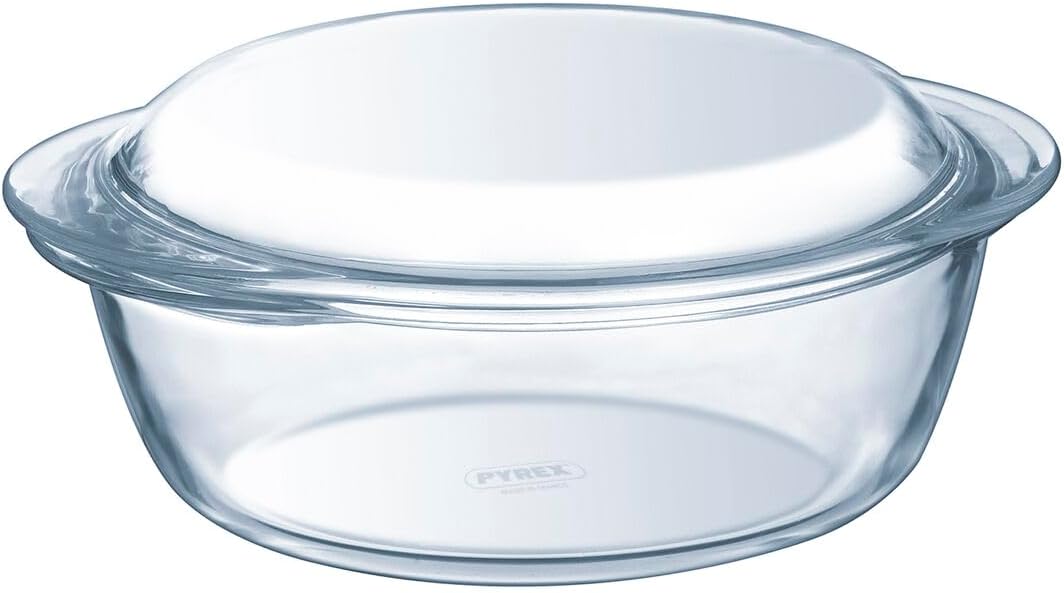 Pyrex - cocotte ronde Classic - 3,2L - verre résistant four/micro-ondes