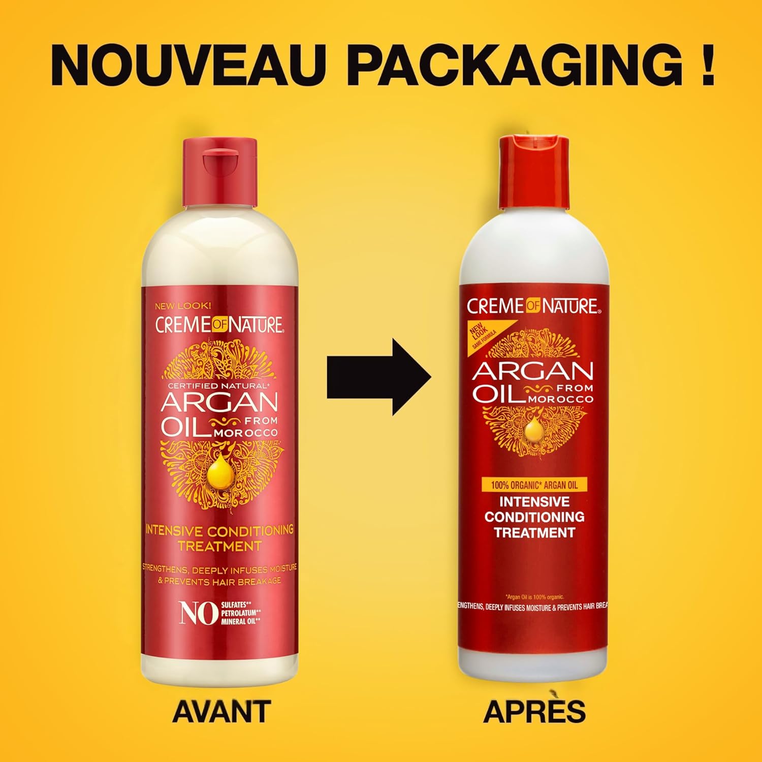 Creme of Nature - Argan Oil - 354ml - Hydratant démêlant cheveux bouclés