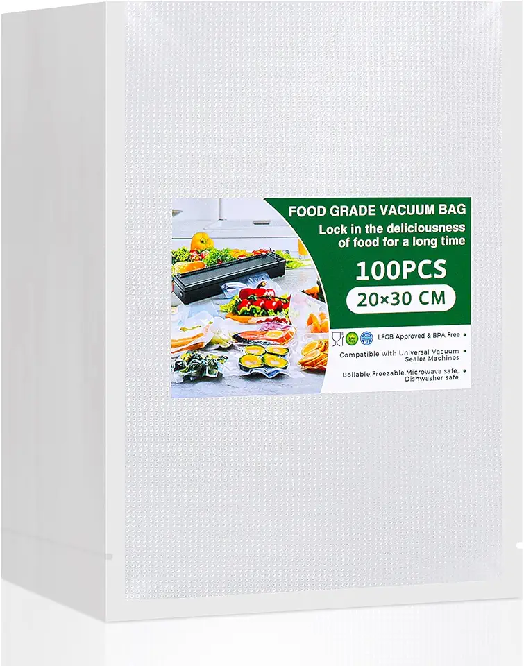 Vinabo - Sacs sous vide gaufrés - 20x30 cm - 100 sachets alimentaires