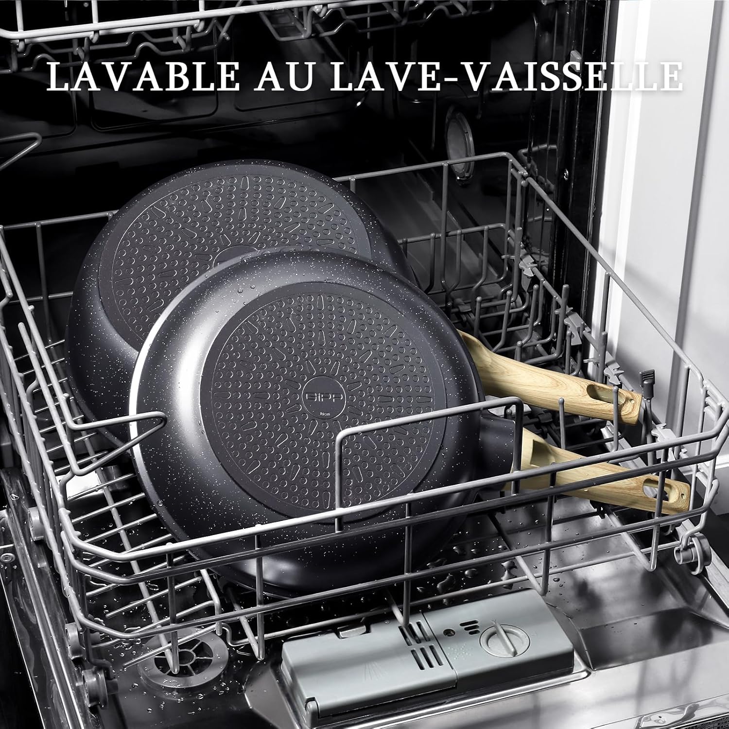 GiPP - Poêle granit série saine - 28cm - Antiadhésive, induction, PFAS/PFOA free