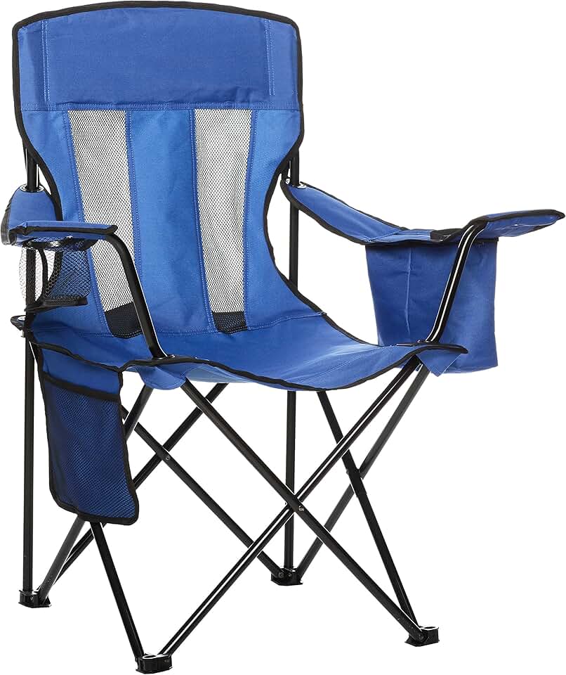 maxideelz Basics - chaise de camping pliante - dossier haut, poche isotherme