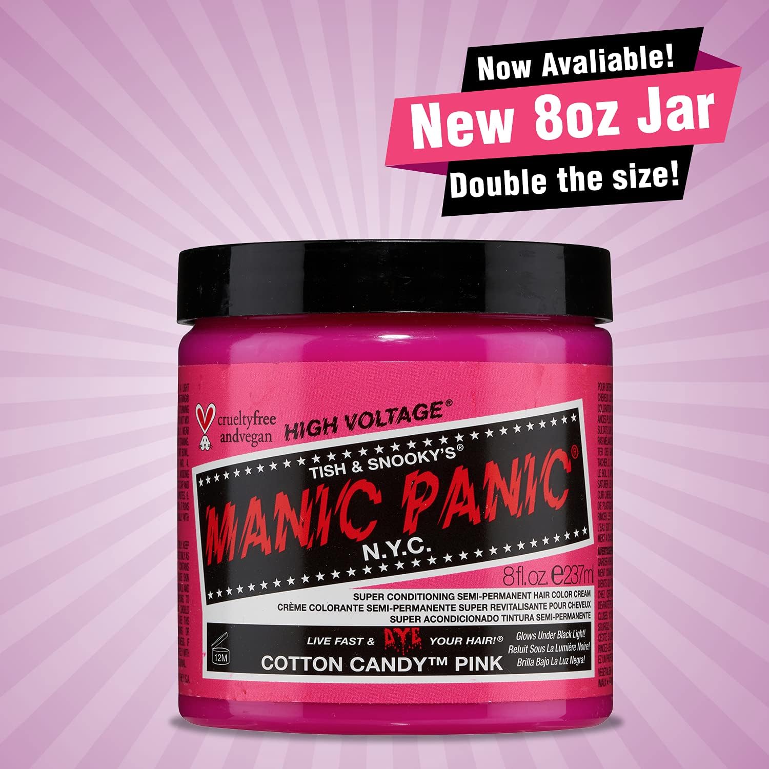 MANIC PANIC - Super Conditioning - coloration semi-permanente rose - 237ml