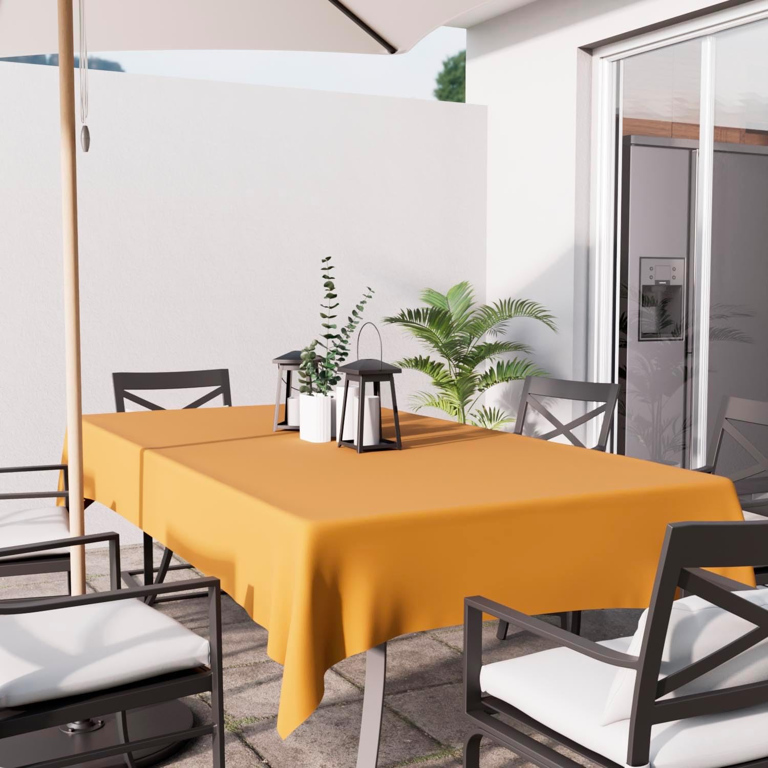 Soleil d'Ocre - Nappe Rectangle anti-taches - 140x200 cm - polyester ocre