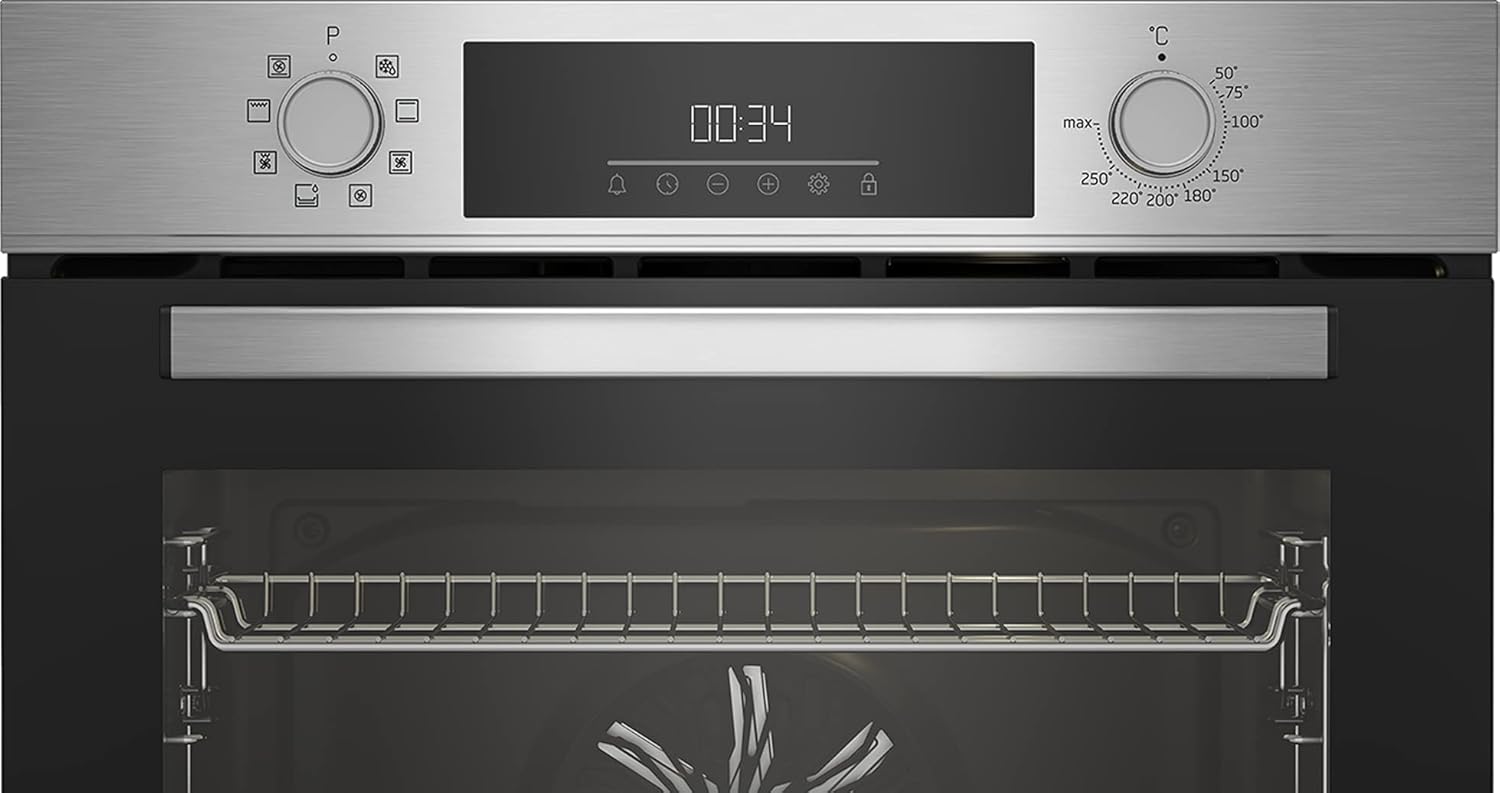 Beko - four encastrable série BBIM - 72L, 8 fonctions, écran LED, 59.5x59.4x56.7cm, Classe A+ - BBIM12300XCE