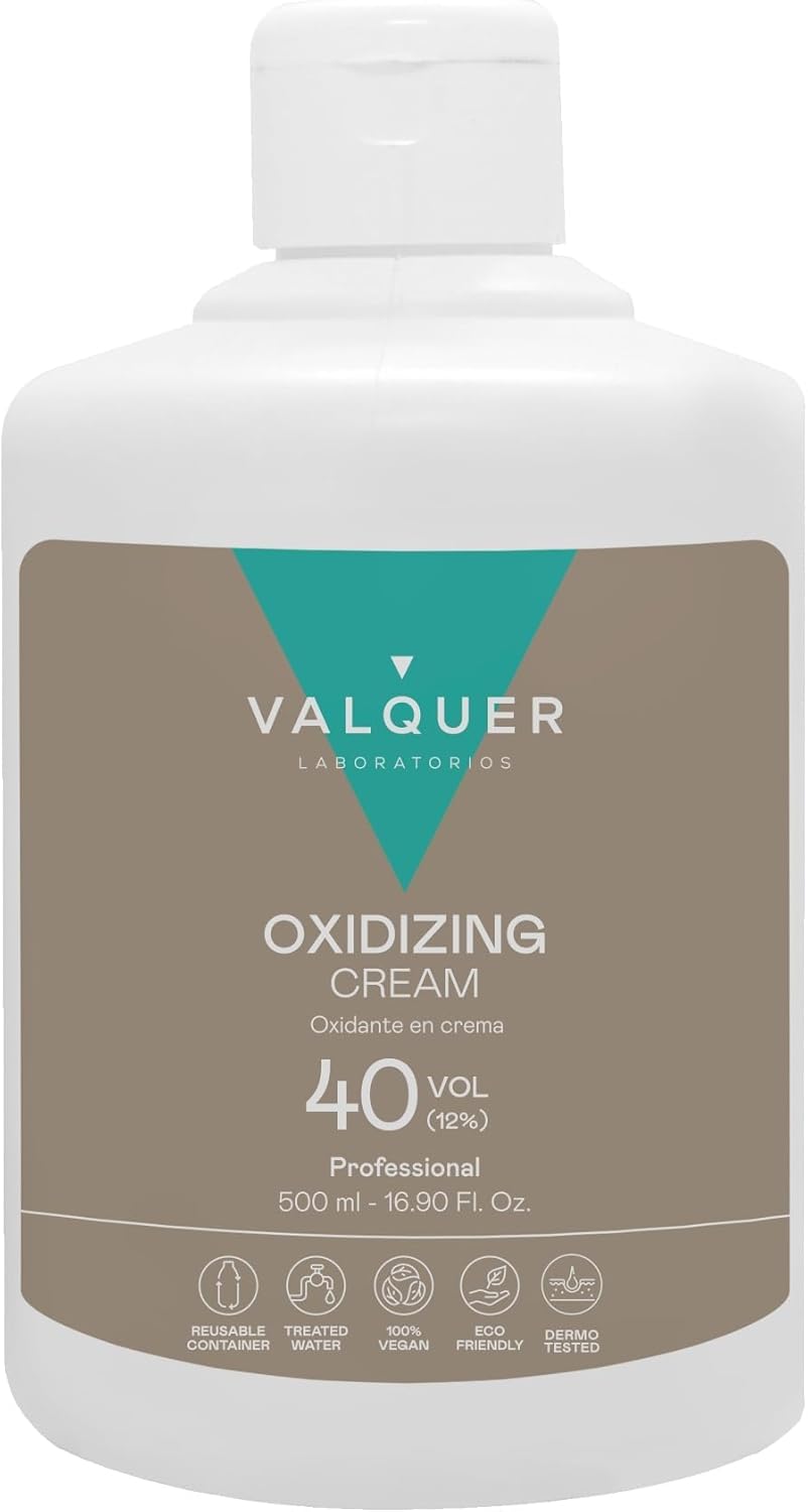 VALQUER - Crème oxydante 500ml - 12% vegan, cheveux, coloration