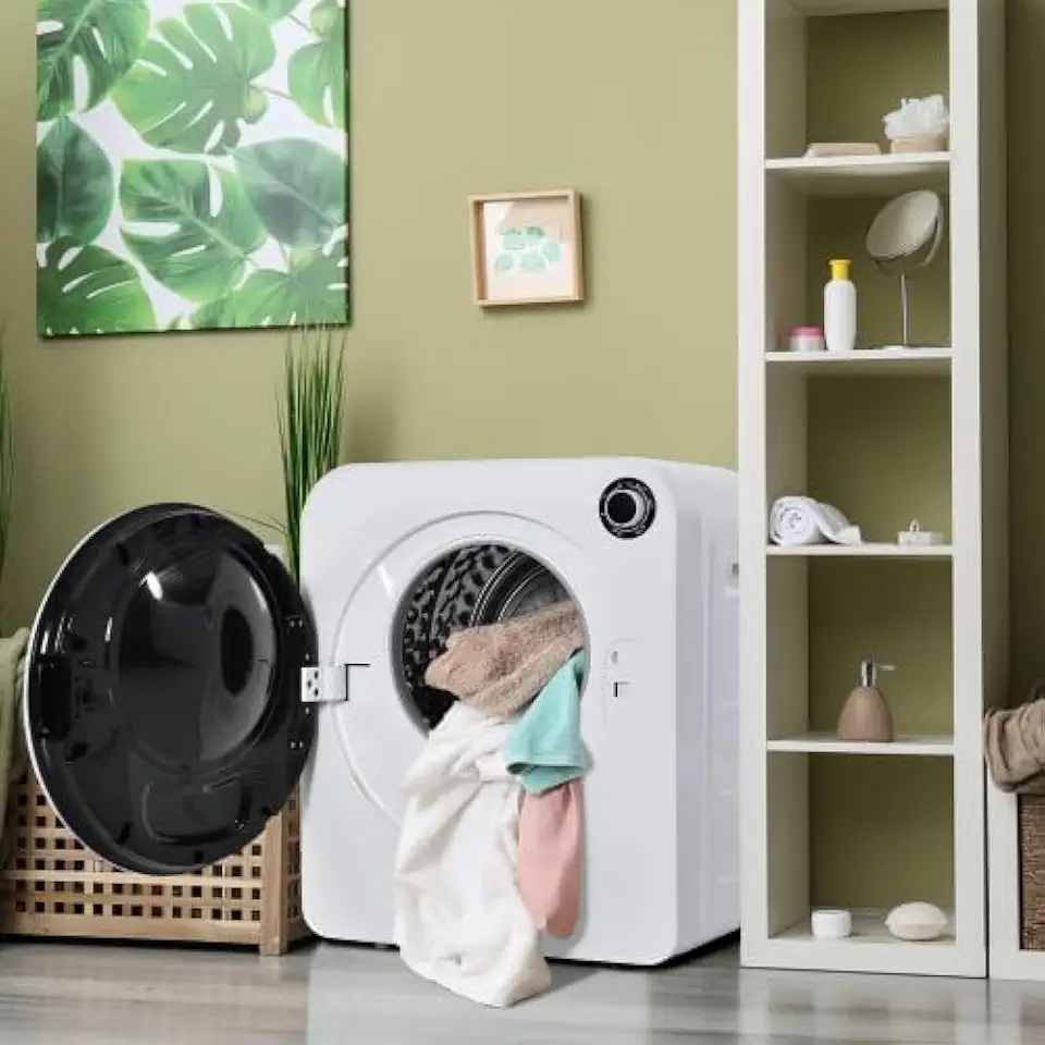 Sèche-linge mural 3 kg, 830 W, acier inox, 5 programmes, 62 dB