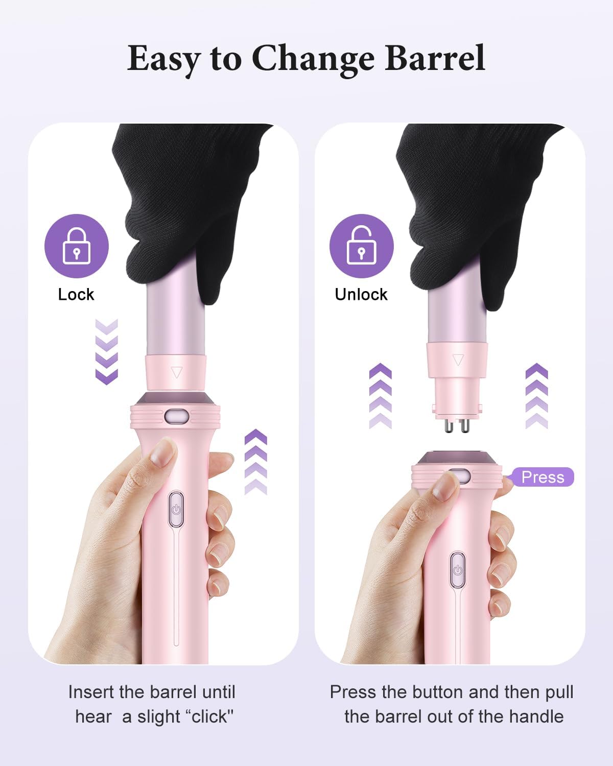 BESTOPE - PRO 5 en 1 - 9-25mm - Fer à boucler+lisseur, temp. réglable