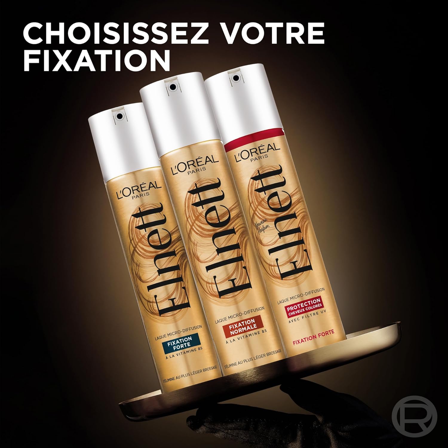L'Oréal Paris - Elnett Satin laque 400 ml - fixation normale, tenue 24h, vitamine B5