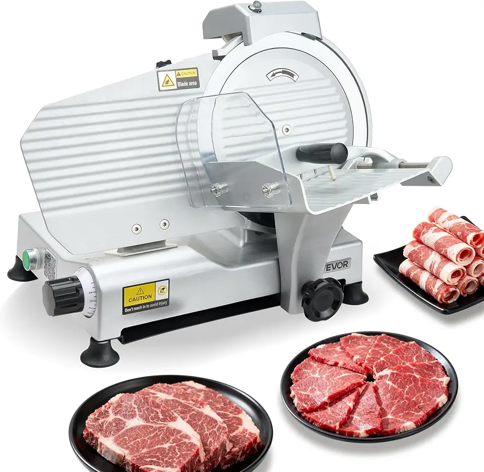 VEVOR – trancheuse 250mm, 320W, épaisseur réglable, coupe rapide