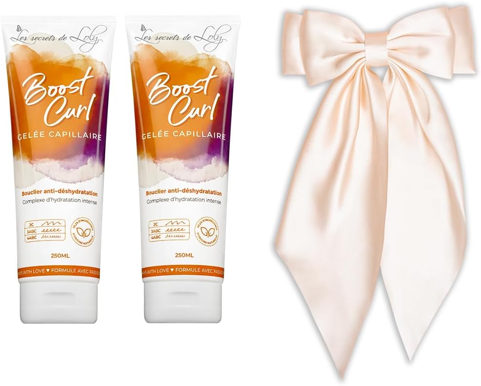 Les Secrets de Loly - Boost Curl - 250ml - Gelée coiffante hydratante, boucles définies, lot de 2