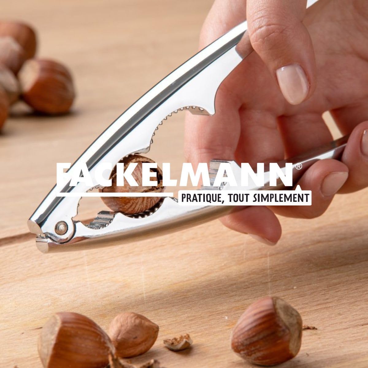 Fackelmann - casse-noix Premium - 17,5x4x1,3 cm - acier chromé