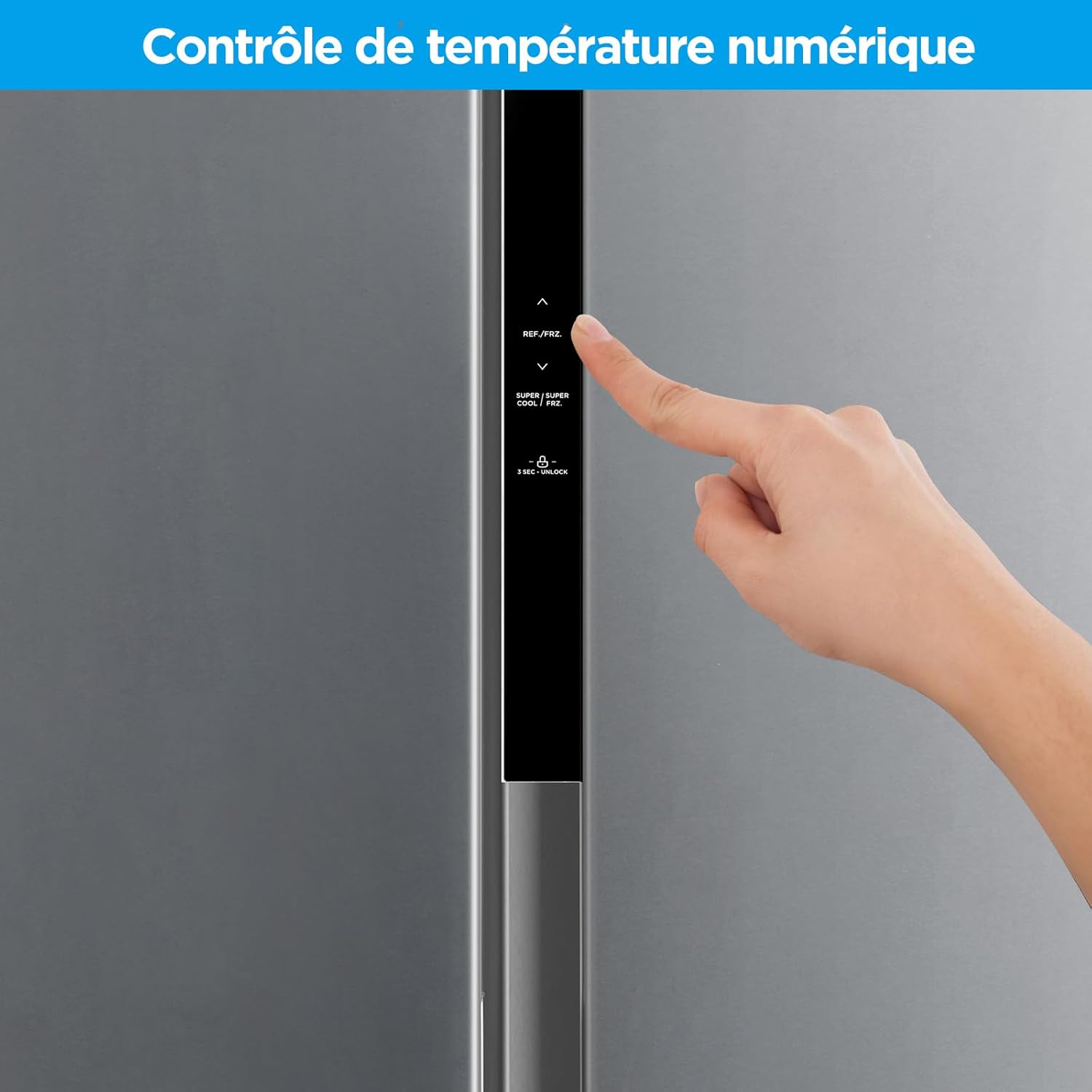 Comfee - Réfrigérateur américain 177cm 460L Inox No Frost - RCS609IX2