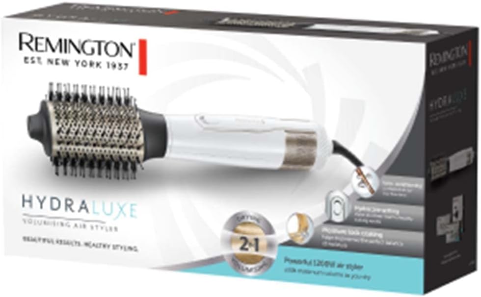 Remington - Brosse soufflante Hydraluxe - 1200W, 3 températures, céramique, ionique - AS8901