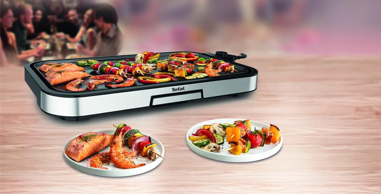 Tefal - Plancha Giant Série - XXL, 2300W, inox, antiadhésif, CB631D