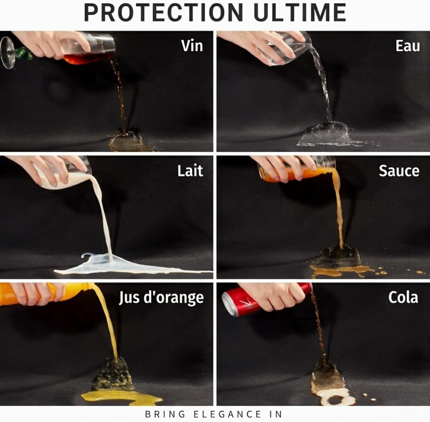 Tablier de cuisine - unisexe ajustable, imperméable, poches, anti-taches, idéal BBQ, 70x80cm