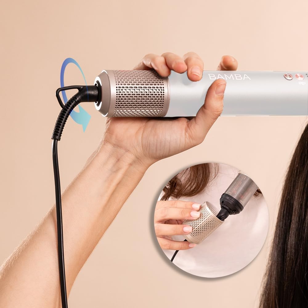 Cecotec - Brosse soufflante série AirGlam - 1400W - Coanda, 3 vitesses, 3 températures, contrôle chaleur, 110000rpm