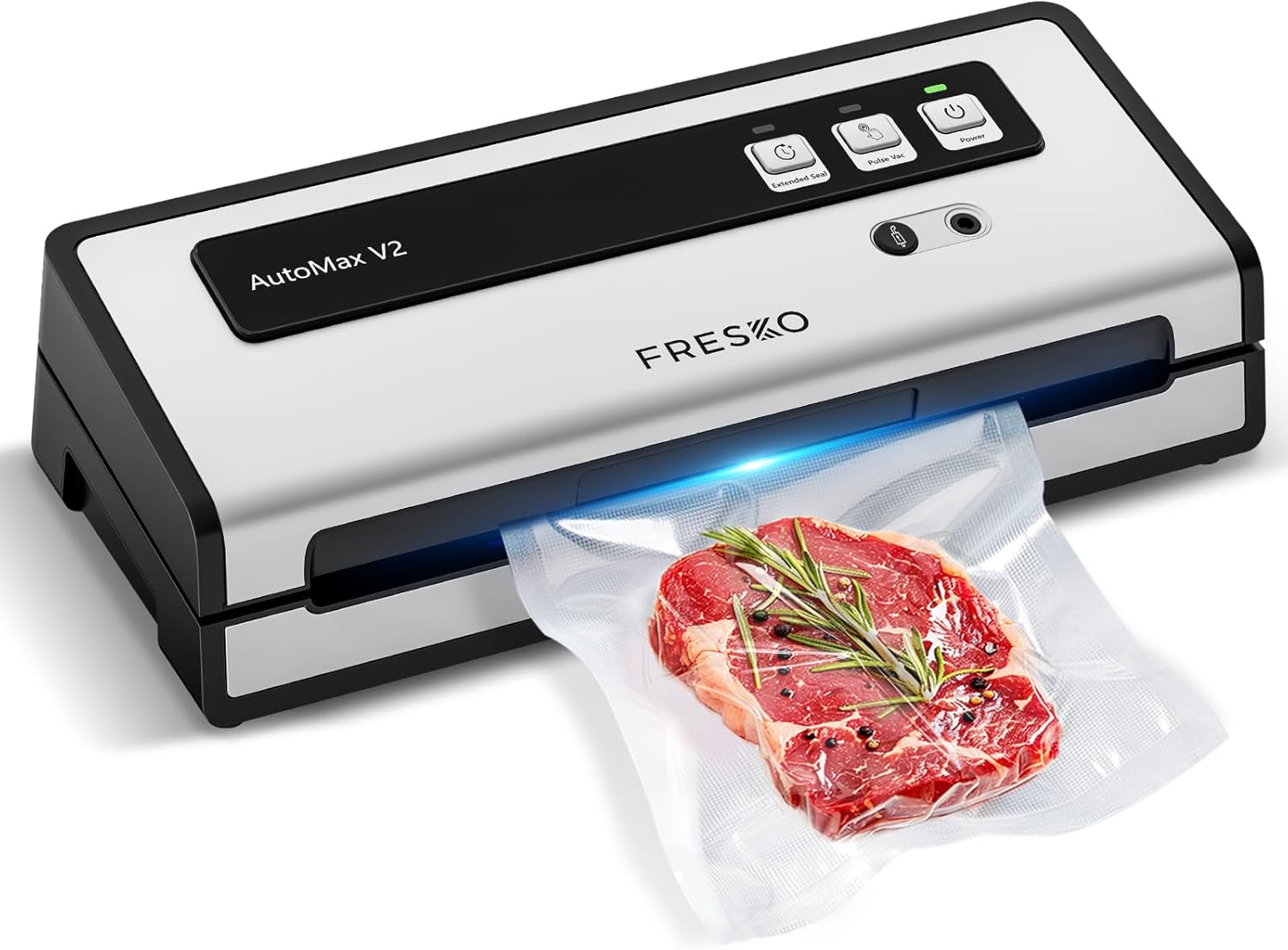 FRESKO - Machine sous vide série automatique - 140W - double thermoscellage, mode humide/sec, verrouillage automatique