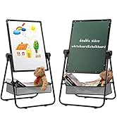 DOEWORKS Tableau Blanc pour Enfants Chevalet d'art pour Enfant Chevalet Avec sac de Rangement, Do...