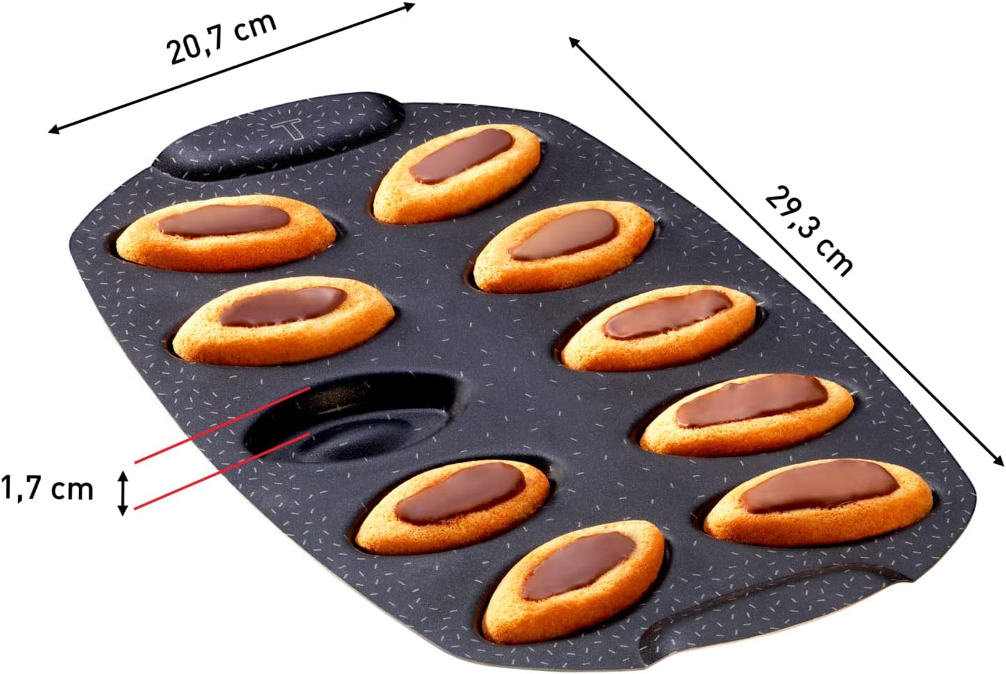 Tefal - moule à gâteau PerfectBake - aluminium recyclé, antiadhésif, 10 barquettes - J5734202