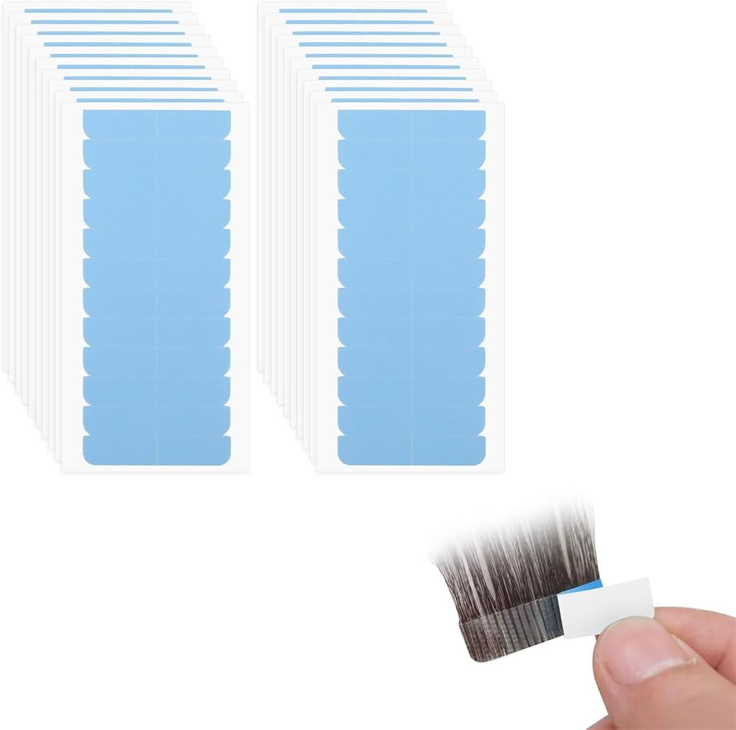 Bande adhésive extensions cheveux - 4x0,8cm - double face, lot 120