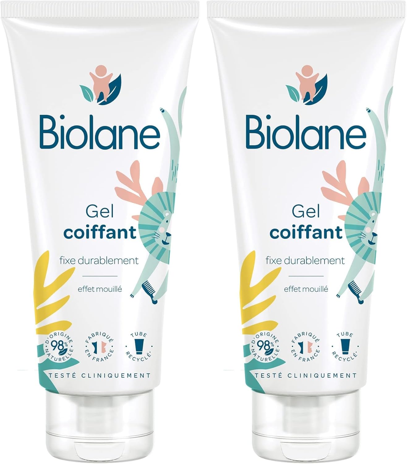 Biolane - Gel coiffant bébé, 100ml, effet mouillé, ingrédients naturels