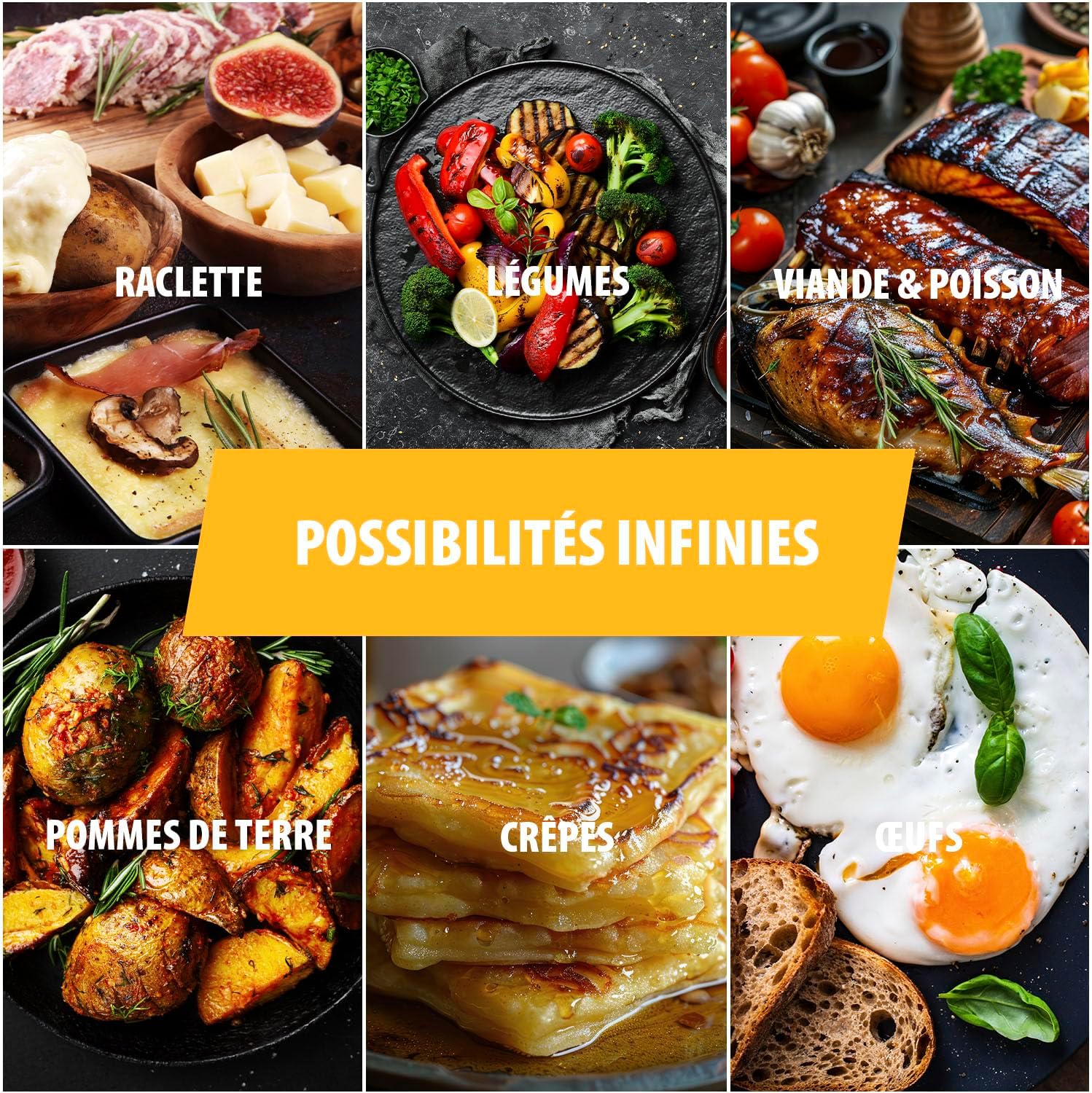 Tristar - raclette gril 4 personnes, revêtement antiadhésif, 500 W, RA-2949