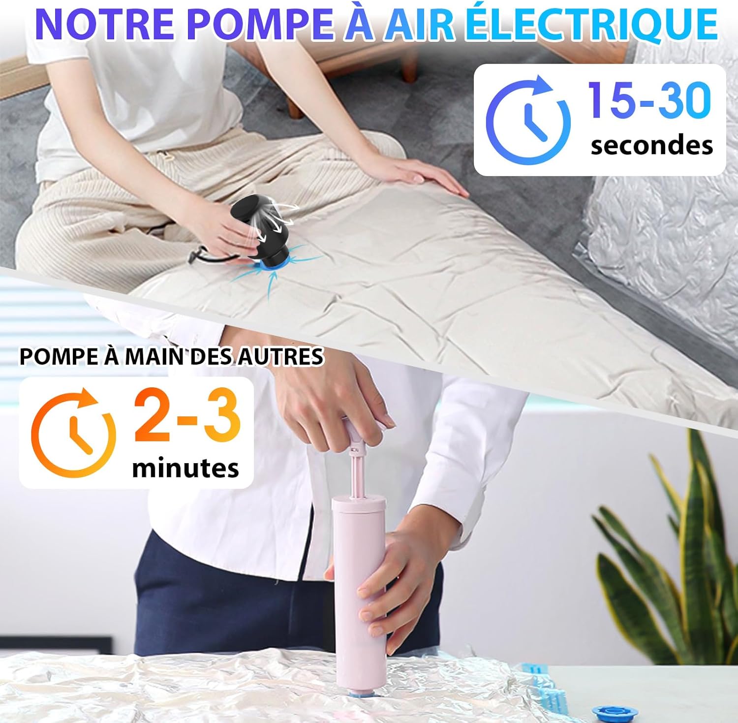 Pompe à vide électrique - 4.2 kPa, 55W, ultra puissante, sacs sous vide