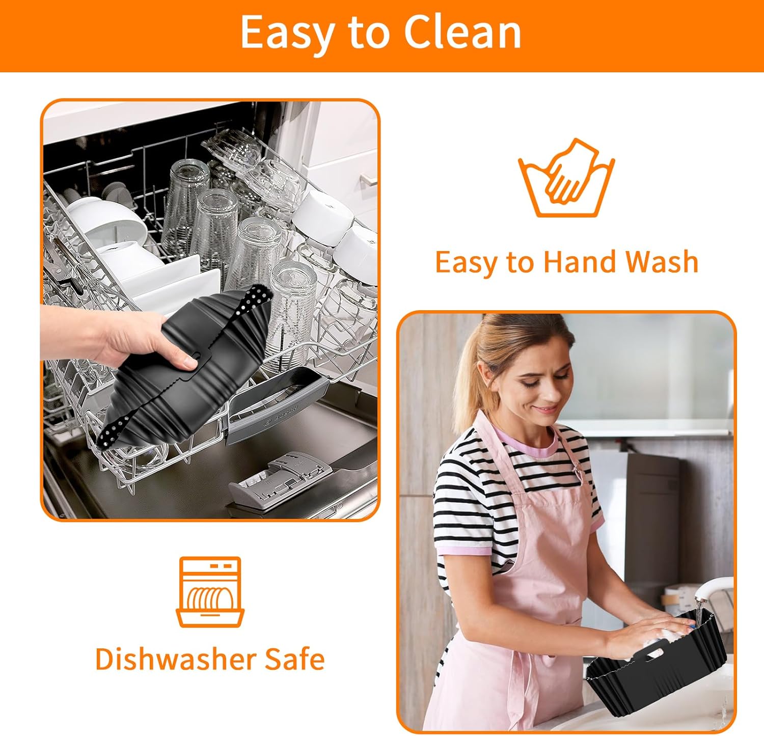 Moule silicone airfryer – compatible Ninja Foodi Max – lot de 2 – pour friteuses 9,5L/7,5L – accessoires cuisson – SL400