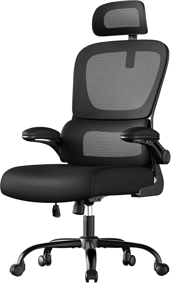 SONGMICS - chaise de bureau ergonomique, maille, appui-tête, OBN041B01