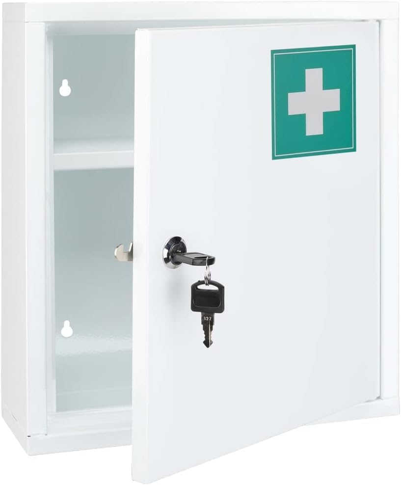 Bambelaa! - Armoire à pharmacie suspendue - 31,5x10x36cm - grande capacité, blanche