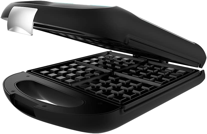 Cecotec - Rock'nToast Family - 4 gaufres, 1500W, inox, système rotatif