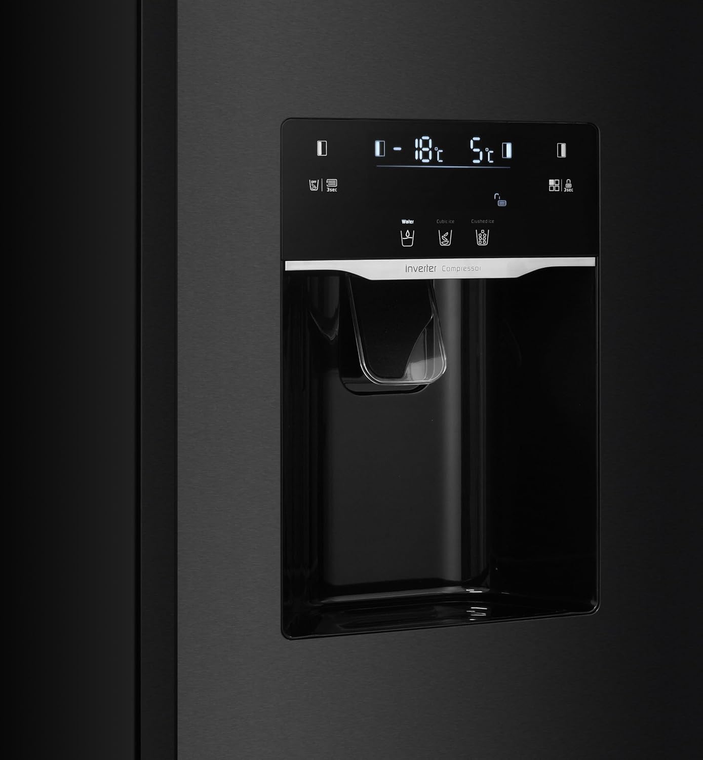 GEDTECH - Réfrigérateur side by side 513L, eau/glaçons, GSBSA513DX