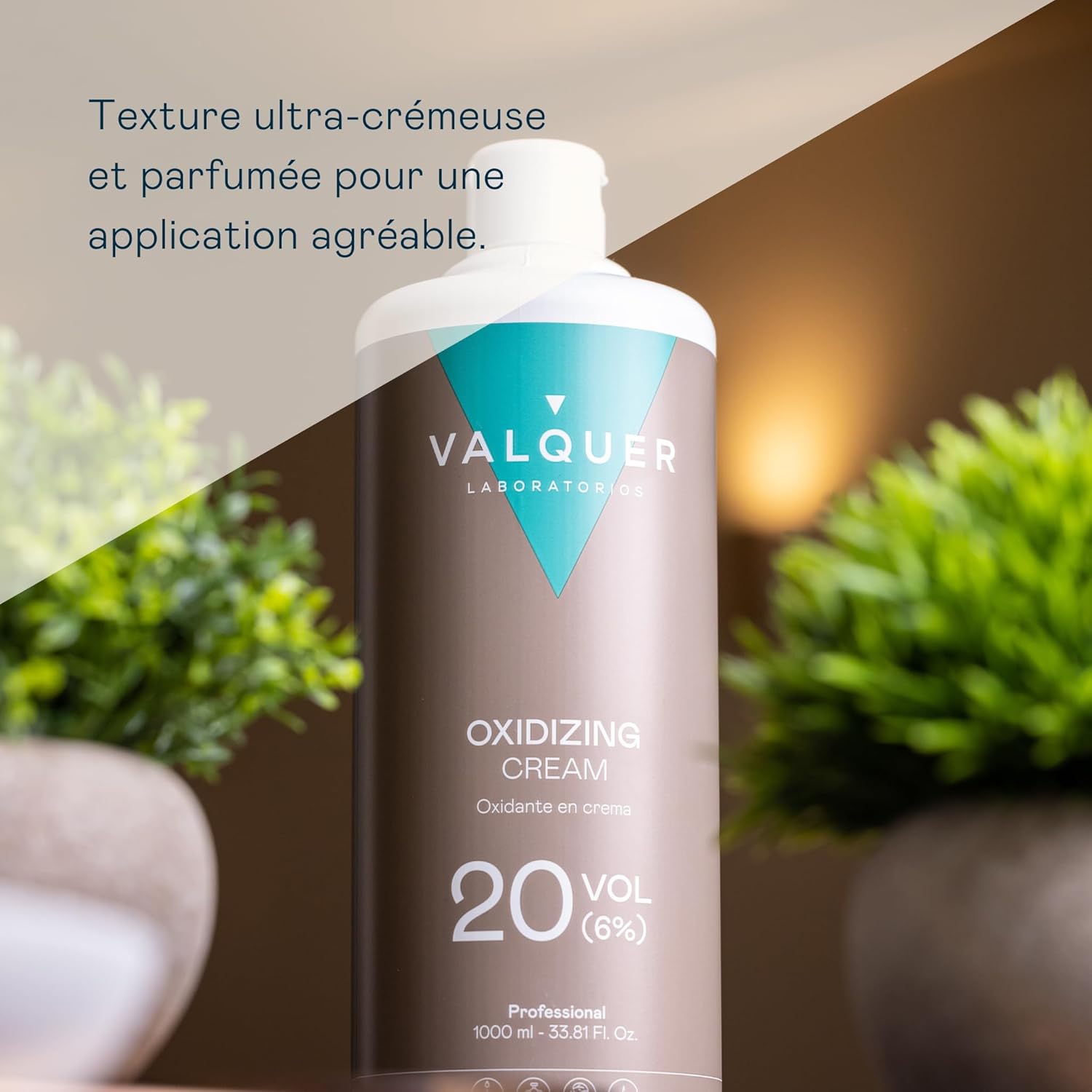 VALQUER - Eau Oxygénée 20 Volumes - 1L - crème oxydante 6%, vegan
