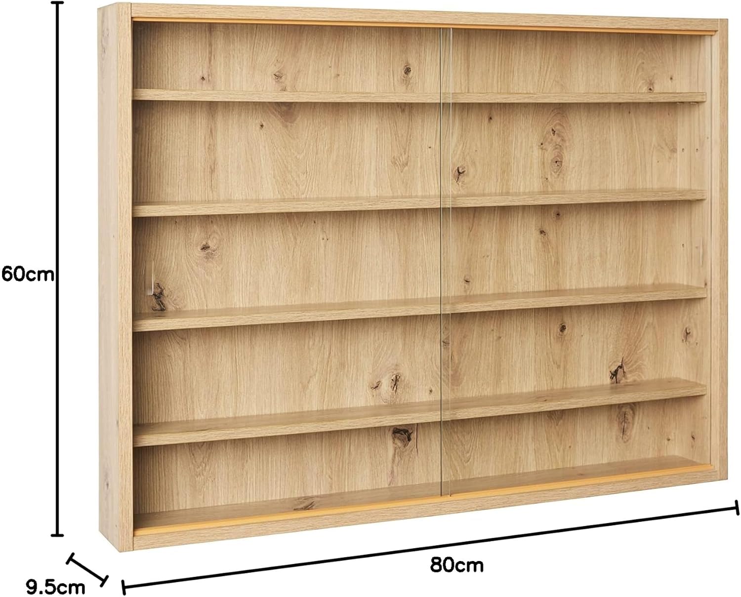 Inter Link - vitrine murale Artisario 80x60x9,5cm - 5 compartiments